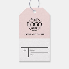 Etiqueta Para Presente Simple Pink Business Logo Clothing Price Hang Tag