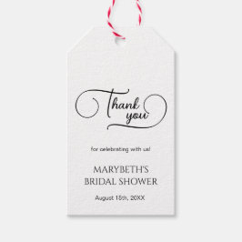 Etiqueta Para Presente Simples Agradecimento de Chá de Noiva com Letra El