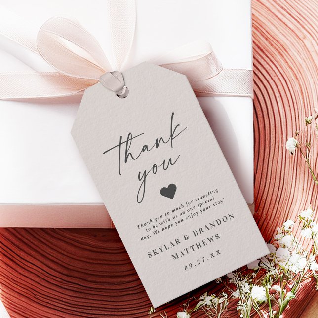 Etiqueta Para Presente Simples Casamento De Marinha Esbranquiçada, Obriga (Express your gratitude with these chic Minimalist Wedding Favor Thank You Tags!)