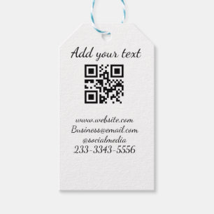 Etiqueta Para Presente simples código QR personalizado adicionar seu nome