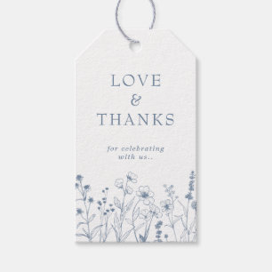 Etiqueta Para Presente Simples e Minimalista, Wildflower Obrigado