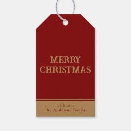 Etiqueta Para Presente Simples e Simples Natal Dourado