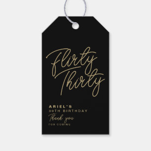 Etiqueta Para Presente Simples Flirty Moderna Trinta Personalizada