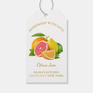 Etiqueta Para Presente Simples Homemade Mistura Citrus Jam Hang Tag l Whi