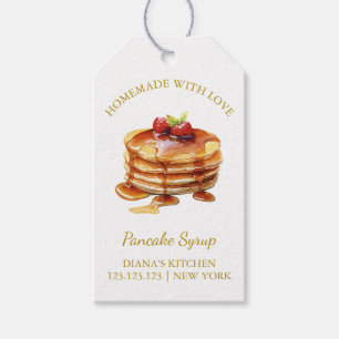 Etiqueta Para Presente Simples Homemade Pancake Xarope Tag l White
