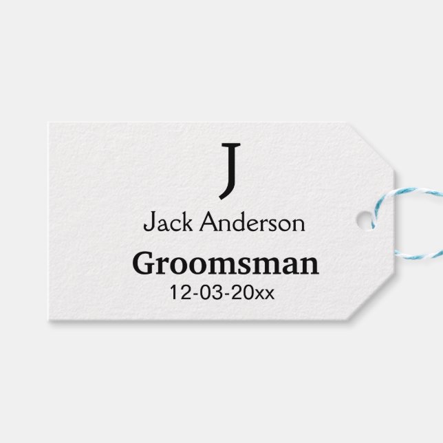 Etiqueta Para Presente SIMPLES MINIMAL adicione seu nome presente persona (Frente (horizontal))