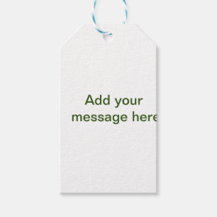 Etiqueta Para Presente Simples minimal verde adicione seu texto nome foto