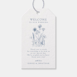 Etiqueta Para Presente Simples Minimalista De Casamento De Flor Selvagem 