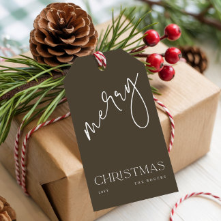 Etiqueta Para Presente Simples Moderno Elegante Roteiro Feliz Natal