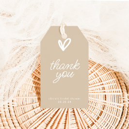 Etiqueta Para Presente Simples Moderno Obrigado Marcar com Coração