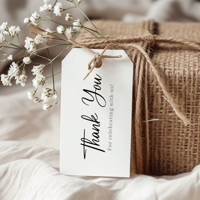 Etiqueta Para Presente Simples Obrigado Casamento (Thank your guests with a simple, elegant wedding thank-you tag—a perfect touch of gratitude & charm!)