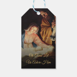 Etiqueta Para Presente Simples Script Dourado Natal Religioso