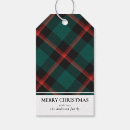 Etiqueta Para Presente Simples Xadrez Verde de Buffalo