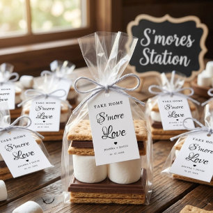 Etiqueta Para Presente Sinal de Casamento Leve Amor de S'more para Levar