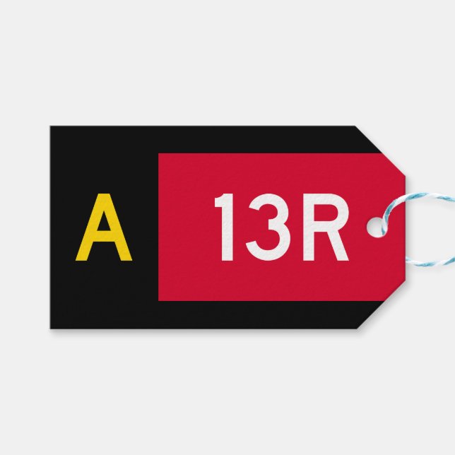 Etiqueta Para Presente Sinal de ponto de retenção A13R (Frente (horizontal))