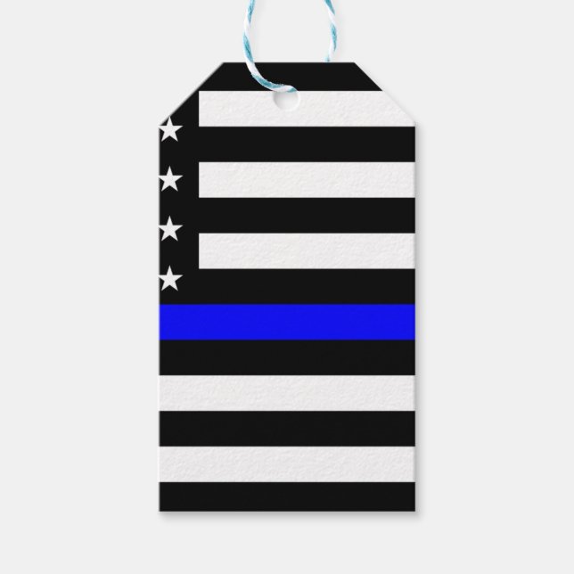 Etiqueta Para Presente Sinalizador Americano Thin Blue Line (Frente)