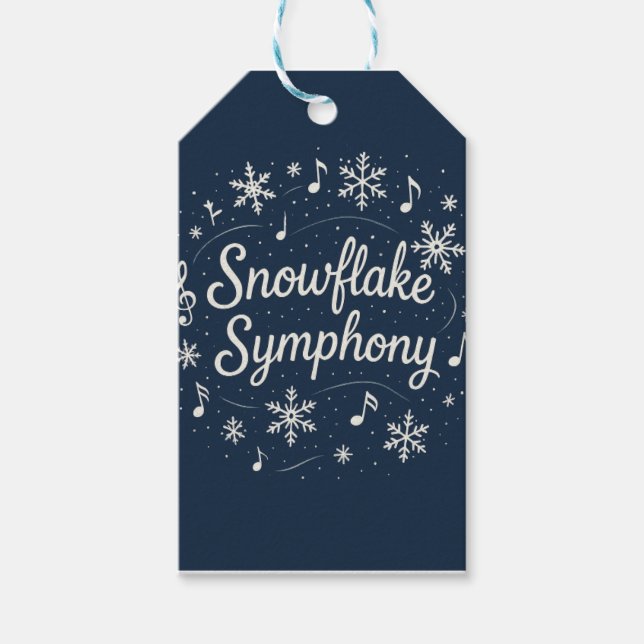 Etiqueta Para Presente Sinfonia de Floco de Neve  (Frente)