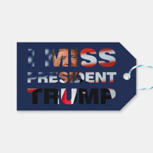 Etiqueta Para Presente Sinto Falta Do Presidente Trump
