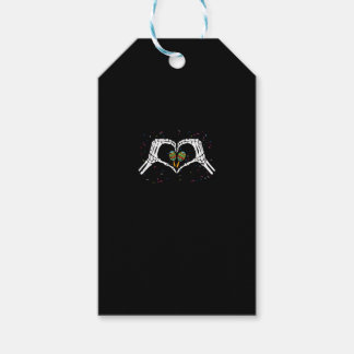 Etiqueta Para Presente Skeleton Hand Heart Maracas Cinco De Mayo Mexicano