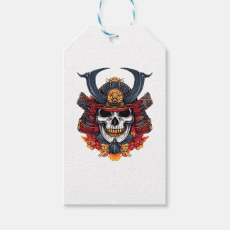 Etiqueta Para Presente Skull Samurai Mask