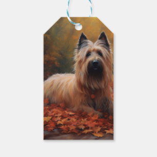 Etiqueta Para Presente Skye Terrier no outono deixa cair inspiração