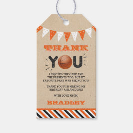 Etiqueta Para Presente Slam Dunking O Grande | Aniversário de basquete