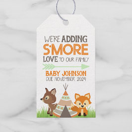 Etiqueta Para Presente Smore Love Woodland Camper Camper Chá de fraldas T