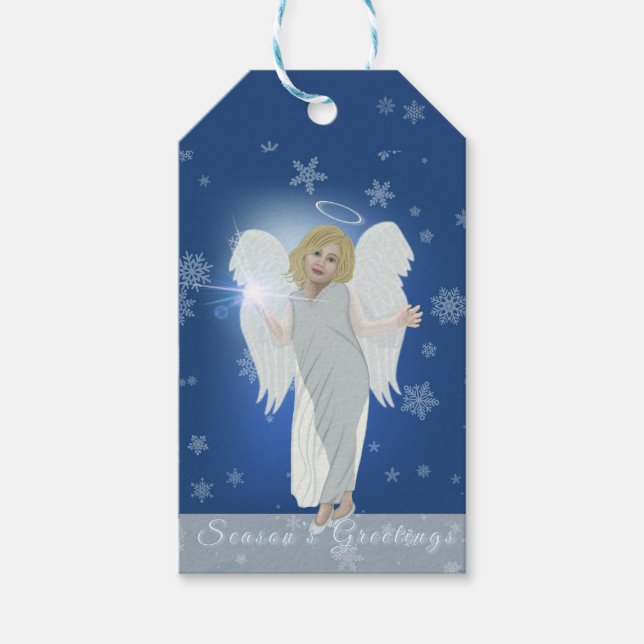 Etiqueta Para Presente Snow Angel (Frente)
