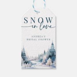 Etiqueta Para Presente Snow Love | Floresta de inverno | Favor do Chá de 