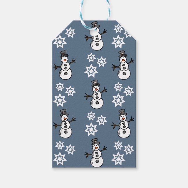 Etiqueta Para Presente Snowman (Frente)
