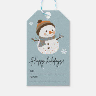Etiqueta Para Presente Snowman