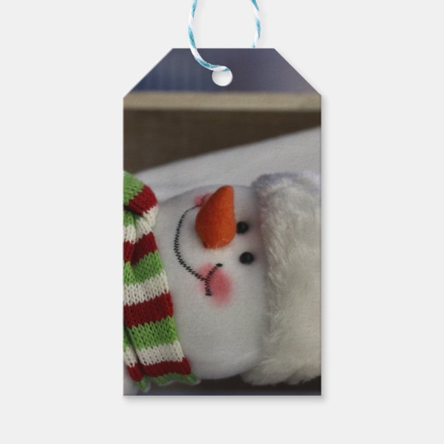 Etiqueta Para Presente Snowman Cheery (Frente)