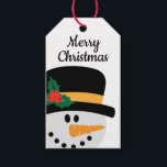 Etiqueta Para Presente Snowman Christmas<br><div class="desc">Esta adorável etiqueta de presente de boneco de neve vai adicionar um toque de charme de feriado ao seu presente. O verso pode ser personalizado com os nomes desejados se você escolher. Design inclui o material de direitos autorais do Cricut.</div>