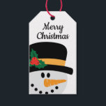 Etiqueta Para Presente Snowman Christmas<br><div class="desc">Esta adorável etiqueta de presente de boneco de neve vai adicionar um toque de charme de feriado ao seu presente. O verso pode ser personalizado com os nomes desejados se você escolher. Design inclui o material de direitos autorais do Cricut.</div>