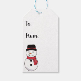 Etiqueta Para Presente Snowman Christmas