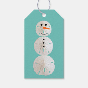 Etiqueta Para Presente Snowman de dólar de areia