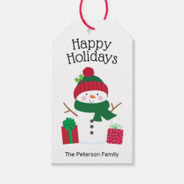 Etiqueta Para Presente Snowman Personalizado