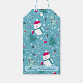 Etiqueta Para Presente Snowmen, Candy Canes & Festive Holiday Design