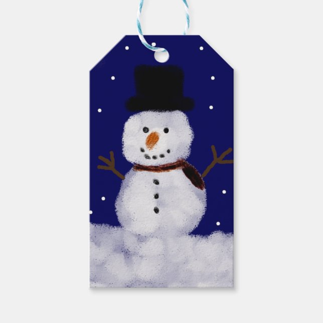 Etiqueta Para Presente Snowy O Neve (Frente)