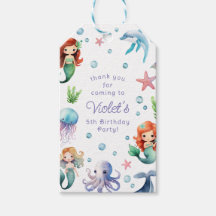 Sob o Mar Aquarela Festa de aniversário de Sereia