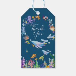 Etiqueta Para Presente Sob o obrigado do Mar