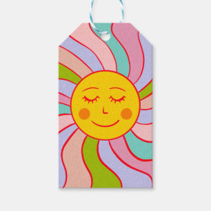 Etiqueta Para Presente Sol feliz retrô