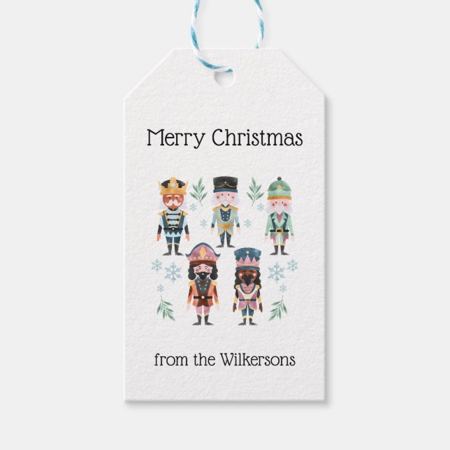 Etiqueta Para Presente Soldados de Brinquedos do Nozes de Natal (Frente)