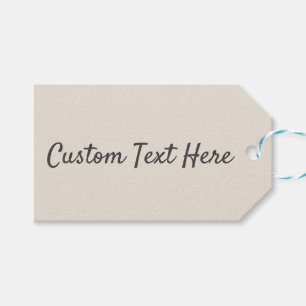 Etiqueta Para Presente Sombra Natural de Cerca de Marfim Sólida