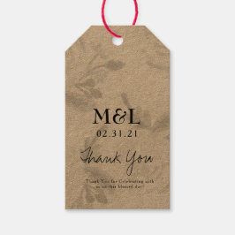 Etiqueta Para Presente Sombras de Rosa de Aquarela de Casamento Ecológico