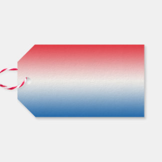 Etiqueta Para Presente Sombreado Branco Vermelho e Azul