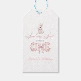 Etiqueta Para Presente Somebunny Sweet 1st Birthday Spring Floral Invitat
