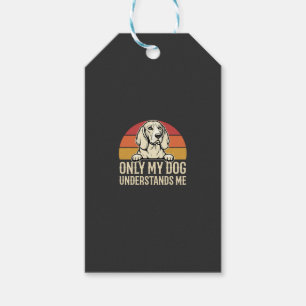 Etiqueta Para Presente Somente meu cão me entende Vintage cão