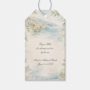 Etiqueta Para Presente Sonho de Amalfi — Casamento à Beira-Mar Mediterrân
