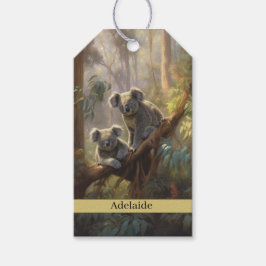 Etiqueta Para Presente Sonhos de Floresta Koala, personalizados